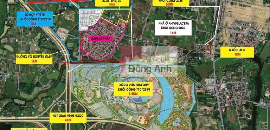 Chuyển nhượng lô góc view vườn hoa đấu giá Tây Bắc-Lễ Pháp , Tiên Dương, Đông Anh