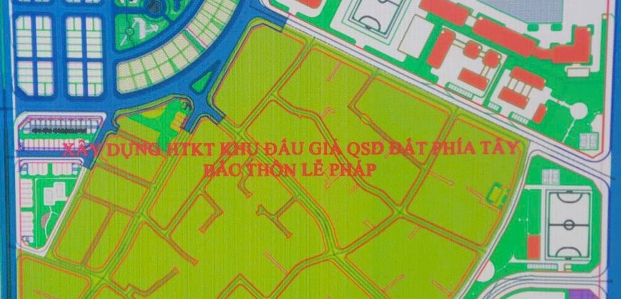 Chuyển nhượng lô góc view vườn hoa đấu giá Tây Bắc-Lễ Pháp , Tiên Dương, Đông Anh