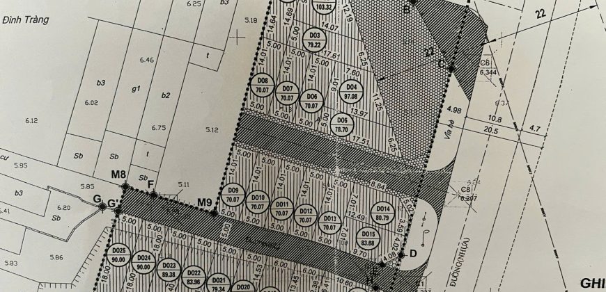 Đất Đấu Giá Đình Tràng – Dục Tú – Đông Anh 2 mặt đường trước và