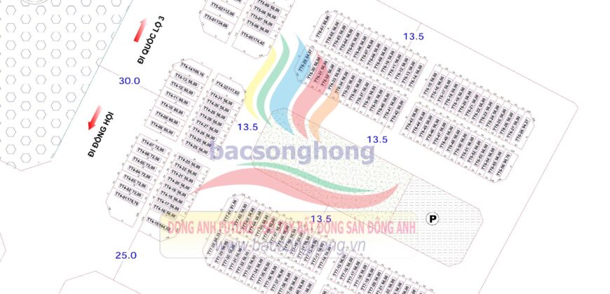 Chuyển nhượng lô góc xẻ khe TT4-8 Tái Định Cư Mai Hiên ,Mai Lâm,Đông Anh mặt đường đôi quy hoạch 30m.