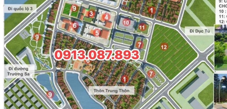 🚨 HIẾM – ĐẤT TRUNG THÔN SÁT VÁCH VIN CỔ LOA – ĐÓN SÓNG SIÊU DỰ ÁN 🚨